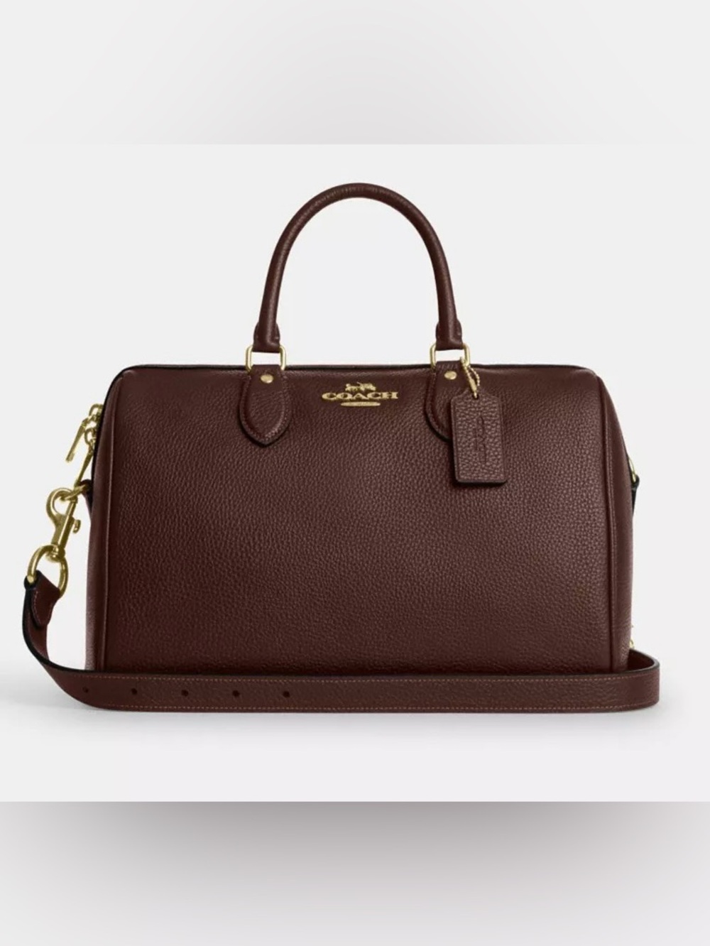 Coach Large Rowan in Maple with Gold Hardware